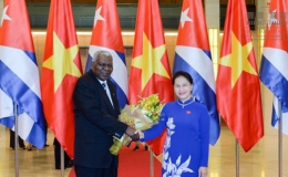 Quốc hội Việt Nam đón Đoàn đại biểu cấp cao Quốc hội Cuba