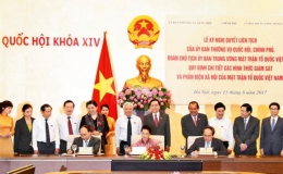 Ký kết Nghị quyết liên tịch quy định chi tiết các hình thức giám sát và phản biện xã hội của MTTQ Việt Nam
