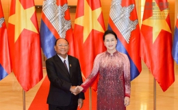 Chủ tịch Quốc hội Campuchia kết thúc tốt đẹp chuyến thăm hữu nghị chính thức Việt Nam