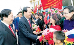 Chủ tịch nước Trần Đại Quang bắt đầu chuyến thăm chính thức Liên bang Nga