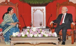 Tổng Bí thư Nguyễn Phú Trọng tiếp Chủ tịch Quốc hội Bangladesh S. Chaudhury