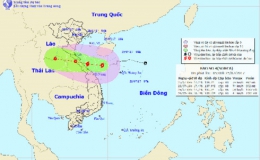 Tâm bão số 4 cách biển Hà Tĩnh – Quảng Bình 290km