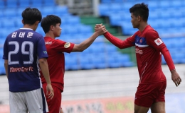 U22 Việt Nam thắng đậm Busan FC
