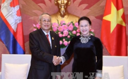 Chủ tịch Quốc hội Nguyễn Thị Kim Ngân tiếp Phó Chủ tịch Thượng viện Campuchia