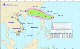 Xuất hiện bão giật cấp 10 gần biển Đông