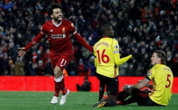 “Hung thần” Mohamed Salah giúp Liverpool thắng hủy diệt Watford