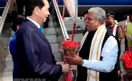 Chủ tịch nước Trần Đại Quang bắt đầu chuyến thăm Ấn Độ