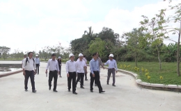 Lãnh đạo UBND tỉnh Tiền Giang kiểm tra tiến độ các công trình tại huyện Châu Thành