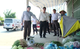 Chủ tịch UBND tỉnh Tiền Giang kiểm tra lấn chiếm hành lang an toàn đường bộ trước cổng Công ty WondoVina