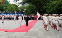 Lễ đón Chủ tịch nước được tổ chức trọng thể tại Hoàng cung Nhật Bản