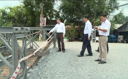 Chủ tịch UBND tỉnh Tiền Giang kiểm tra các công trình thi công huyện Tân Phước