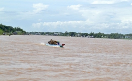 Mực nước ở các tỉnh đầu nguồn sông Cửu Long lên nhanh