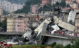 Hình ảnh hãi hùng trong vụ sập cầu cao tốc Italy làm ít nhất 35 người chết