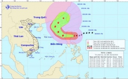Siêu bão Yutu giật cấp 16 ngay trên vùng biển phía Đông đảo Luzon