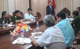 Lãnh đạo UBND tỉnh Tiền Giang làm việc các huyện phía Đông về công tác ứng phó với bão số 9