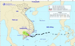 Bão số 9 suy giảm thành áp thấp nhiệt đới trên biển Đông