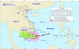 Bão số 9 có xu hướng dịch chuyển xuống phía Nam, Tiền Giang nằm trong vùng ảnh hưởng của bão