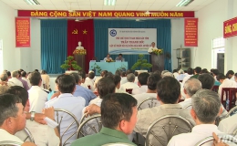 Lãnh đạo UBND tỉnh Tiền Giang gặp gỡ người dân xã Đông Hòa Hiệp, huyện Cái Bè.
