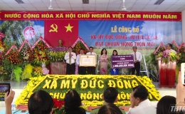 Xã Mỹ Đức Đông, Phú An và Tân Bình Thạnh ra mắt xã nông thôn mới