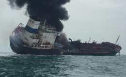 Tàu chở dầu treo cờ Việt Nam phát nổ sau khi rời Trung Quốc, ít nhất 1 người chết