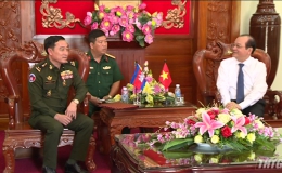 Cục Phát triển Quân đội Hoàng gia Campuchia thăm, chúc Tết tỉnh Tiền Giang