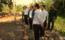 Phó Bí thư Tỉnh ủy Tiền Giang khảo sát khu vực diễn tập huyện Cái Bè