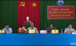 Lãnh đạo huyện Tân Phước đối thoại với các tiểu thương