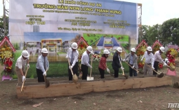 Chợ Gạo khởi công xây dựng Trường mầm non Khu dân cư Long Thạnh Hưng