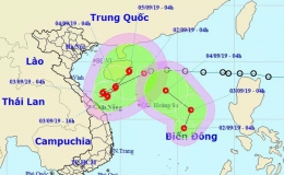 Dị thường xuất hiện 2 áp thấp nhiệt đới cùng lúc trên Biển Đông