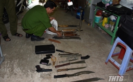 Công an huyện Châu Thành bắt đối tượng tàng trữ ma túy và hung khí