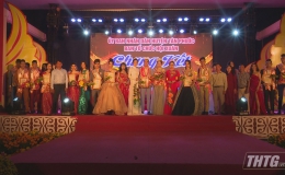 Hoàng Thị Duyên và Đỗ Đức Duy đạt giải nhất hội thi thanh lịch huyện Tân Phước năm 2020
