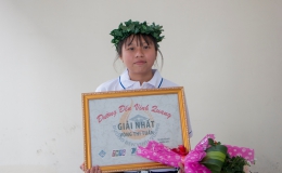 Nữ sinh THPT Phú Tân về nhất tuần bằng điểm số ở những phút cuối cuộc thi