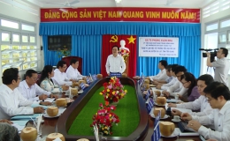 Bộ trưởng Phùng Xuân Nhạ kiểm tra công tác phòng chống dịch Covid-19 tại tỉnh Tiền Giang