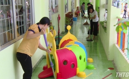 Các trường mầm non tổng vệ sinh trước ngày đón trẻ