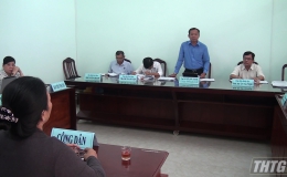 Chủ tịch UBND huyện Cái Bè tiếp công dân bị ảnh hưởng dự án Cầu Mỹ Thuận 2