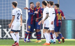 Messi, Griezmann cùng lập siêu phẩm, Barcelona lên Top 7 La Liga