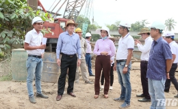 Chủ tịch UBND tỉnh Tiền Giang kiểm tra tiến độ cao tốc Trung Lương – Mỹ Thuận