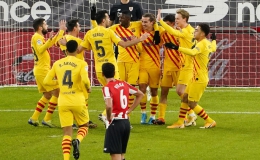 Messi lập cú đúp trước Bilbao, Barca áp sát 2 kình địch Madrid