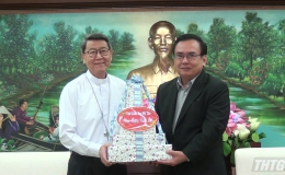 Tòa giám mục giáo phận Mỹ Tho chúc Tết lãnh đạo tỉnh Tiền Giang