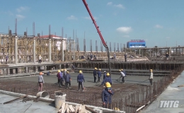 Dự án khu thể thao dưới nước tỉnh Tiền Giang đạt 70% khối lượng xây dựng
