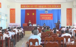 Trưởng Đoàn đại biểu Quốc hội tỉnh Tiền Giang tiếp xúc cử tri huyện Cái Bè