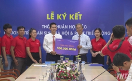 MobiFone Tiền Giang ký kết biên bản thỏa thuận tài trợ 500 suất học bổng cho học sinh nghèo