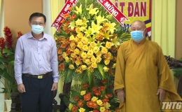 Lãnh đạo tỉnh Tiền Giang chúc mừng Đại Lễ Phật Đản năm 2021