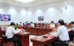 Tiền Giang tổ chức họp trực tuyến 3 cấp về công tác phòng, chống dịch Covid-19