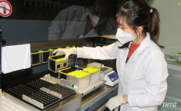 CDC Tiền Giang tổ chức xét nghiệm SARS-CoV-2 bằng hệ thống máy Realtime PCR