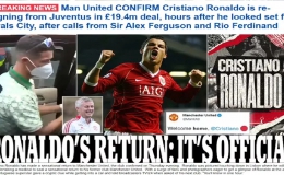 Ronaldo tái hợp Man United: Truyền thông thế giới “việt vị”, trang chủ “Quỷ đỏ” sập nguồn