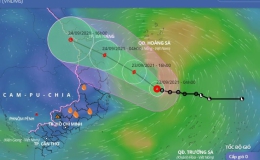 Áp thấp nhiệt đới mạnh lên thành bão số 6 có khả năng ảnh hưởng tới Nam Trung bộ