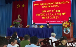 Trưởng Đoàn Đại biểu Quốc hội tỉnh Tiền Giang tiếp xúc cử tri Thị xã Cai Lậy