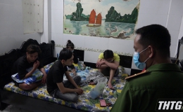 Bắt 8 đối tượng sử dụng ma túy tại khách sạn Hương Tràm, TP. Mỹ Tho