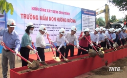 Thị xã Gò Công khởi công xây dựng Trường mầm non Hướng Dương với kinh phí gần 30 tỷ đồng